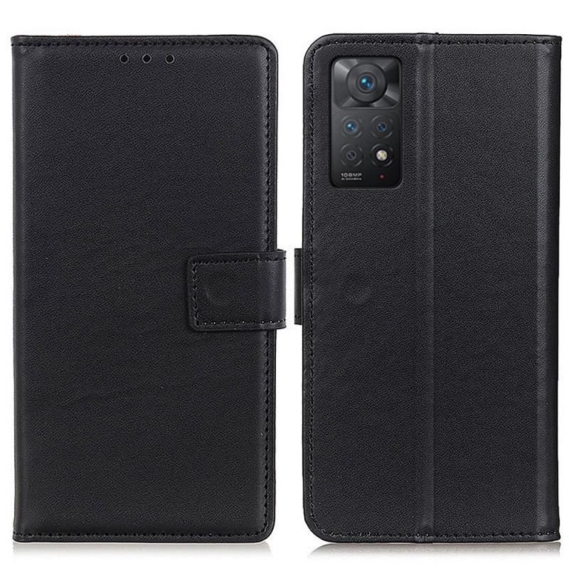 Capa Folio Para Xiaomi Redmi Note 11 Pro / 11 Pro 5G Couro Sintético Liso