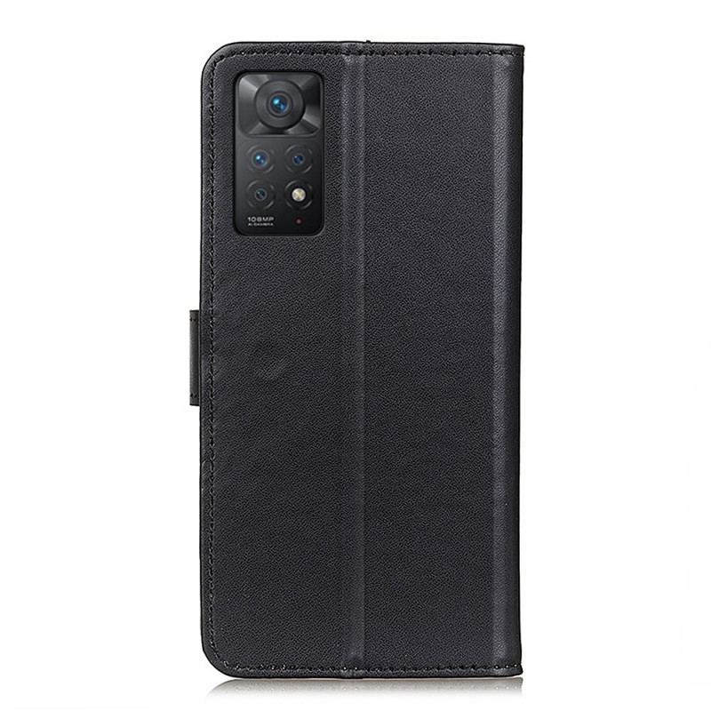 Capa Folio Para Xiaomi Redmi Note 11 Pro / 11 Pro 5G Couro Sintético Liso