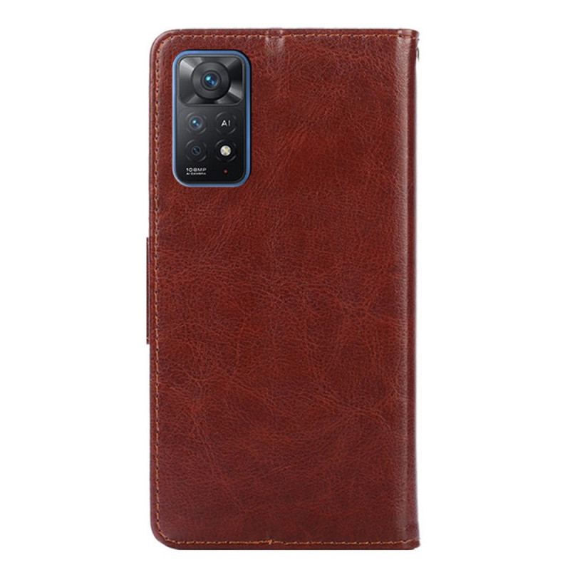 Capa Folio Para Xiaomi Redmi Note 11 Pro / 11 Pro 5G Couro Sintético Retrô