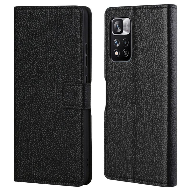 Capa Folio Para Xiaomi Redmi Note 11 Pro / 11 Pro 5G Grão De Lichia