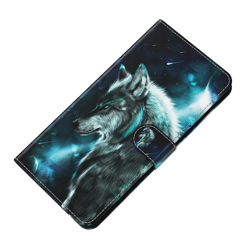 Capa Folio Para Xiaomi Redmi Note 11 Pro / 11 Pro 5G Lobo Majestoso