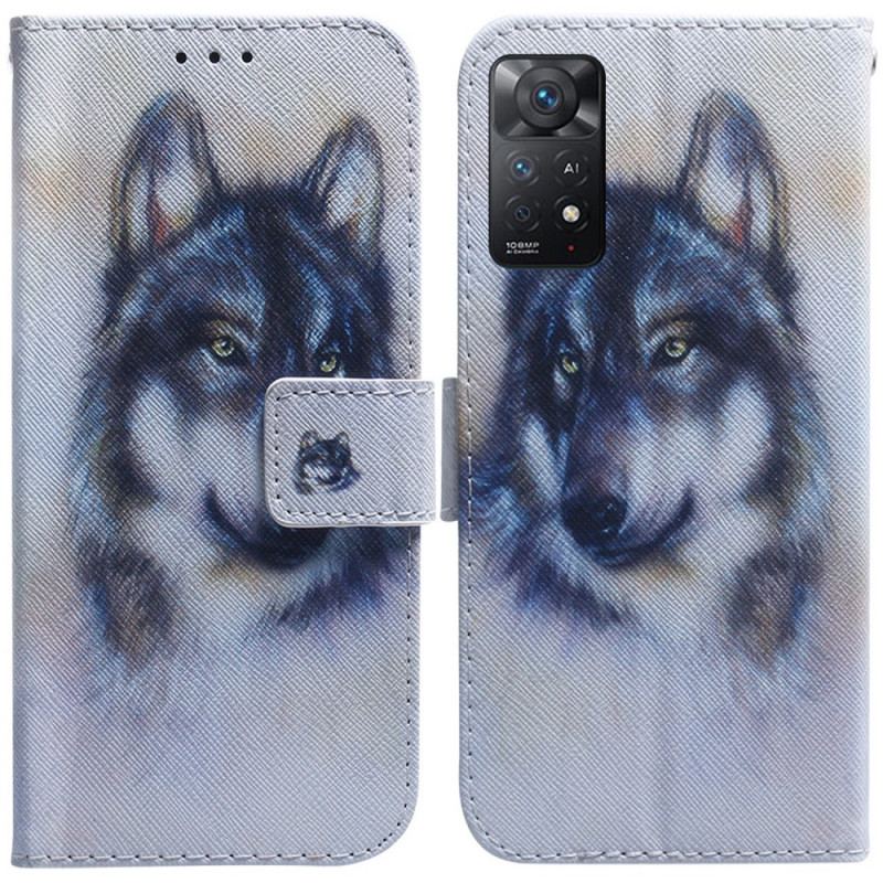 Capa Folio Para Xiaomi Redmi Note 11 Pro / 11 Pro 5G Olhar Canino