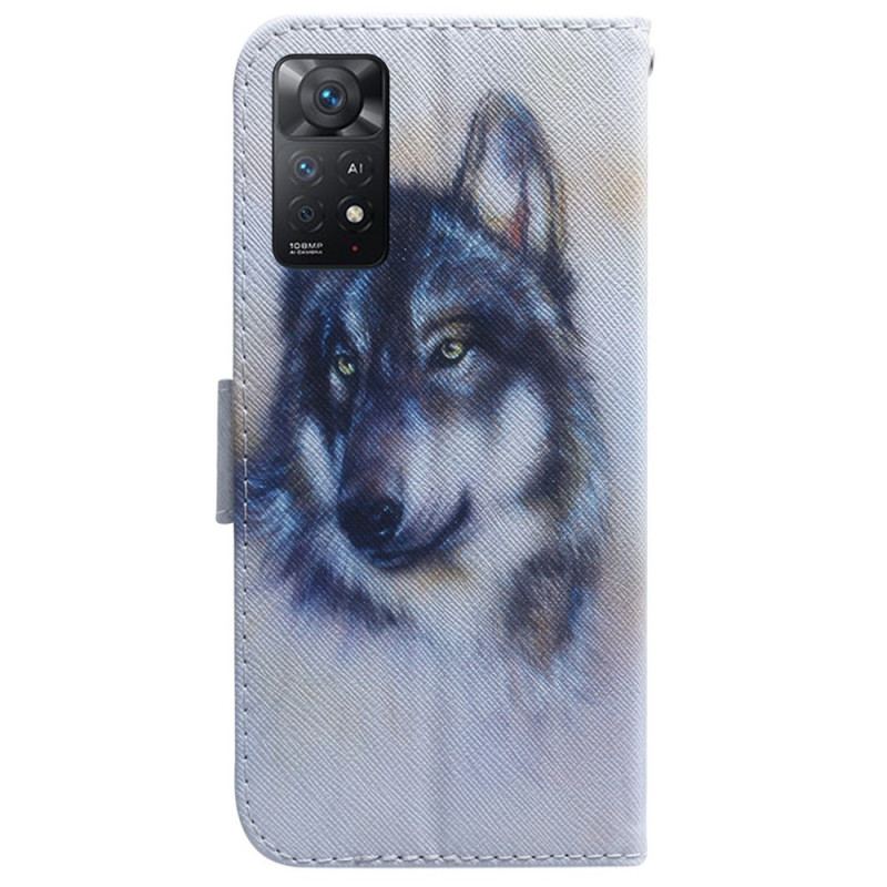 Capa Folio Para Xiaomi Redmi Note 11 Pro / 11 Pro 5G Olhar Canino