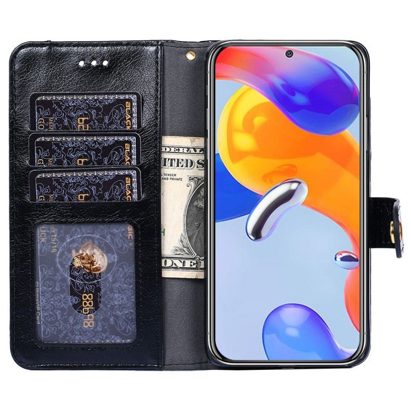 Capa Folio Para Xiaomi Redmi Note 11 Pro / 11 Pro 5G Porta-moedas Frontal E Cordão