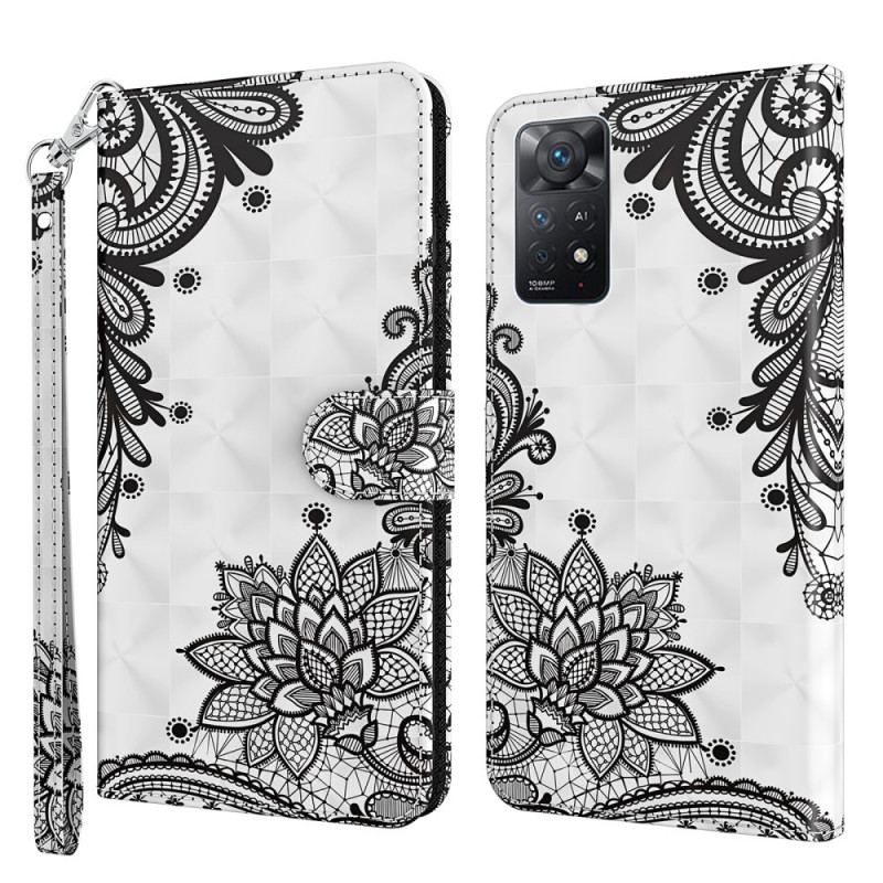 Capa Folio Para Xiaomi Redmi Note 11 Pro / 11 Pro 5G Renda Chique