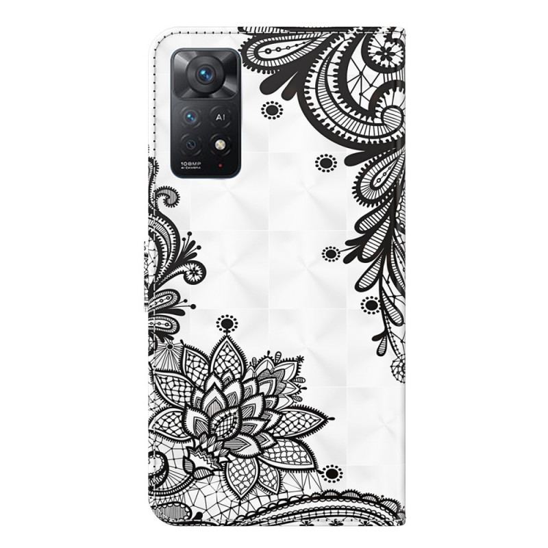 Capa Folio Para Xiaomi Redmi Note 11 Pro / 11 Pro 5G Renda Chique