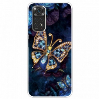 Capa Para Xiaomi Redmi Note 11 Pro / 11 Pro 5G Borboleta Dourada