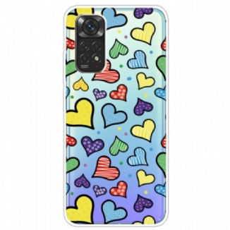 Capa Para Xiaomi Redmi Note 11 Pro / 11 Pro 5G Corações Multicoloridos