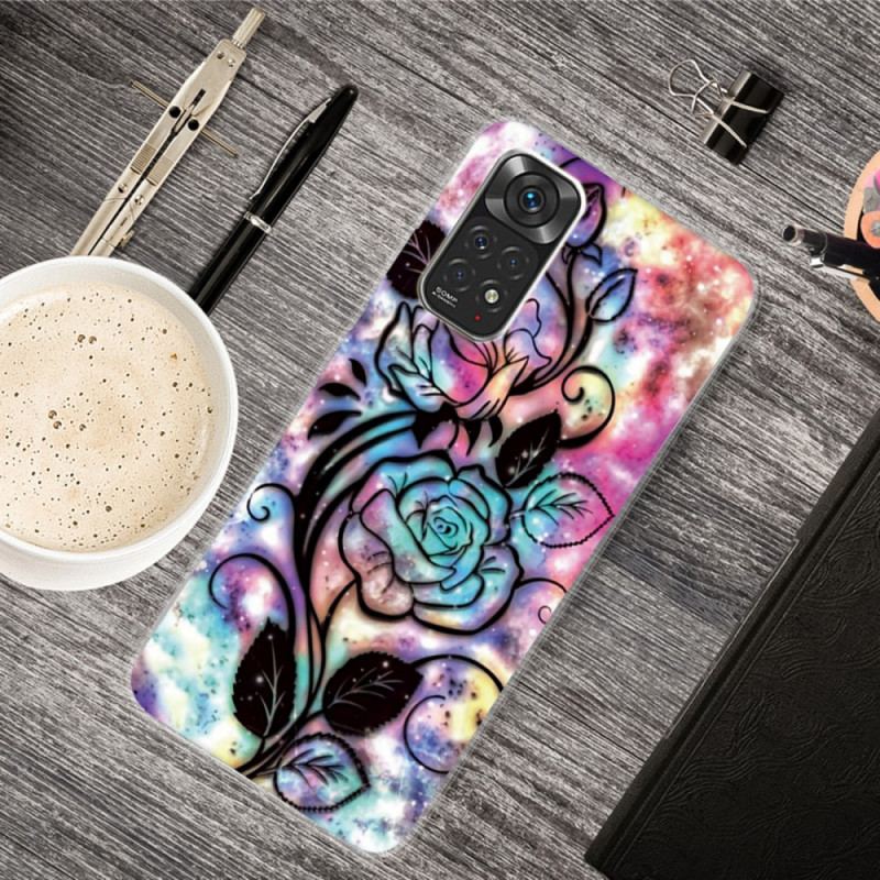 Capa Para Xiaomi Redmi Note 11 Pro / 11 Pro 5G Desenho De Flor