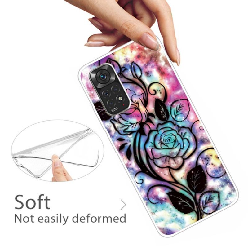 Capa Para Xiaomi Redmi Note 11 Pro / 11 Pro 5G Desenho De Flor