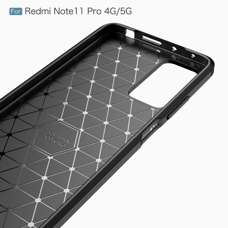 Capa Para Xiaomi Redmi Note 11 Pro / 11 Pro 5G Fibra De Carbono Escovada