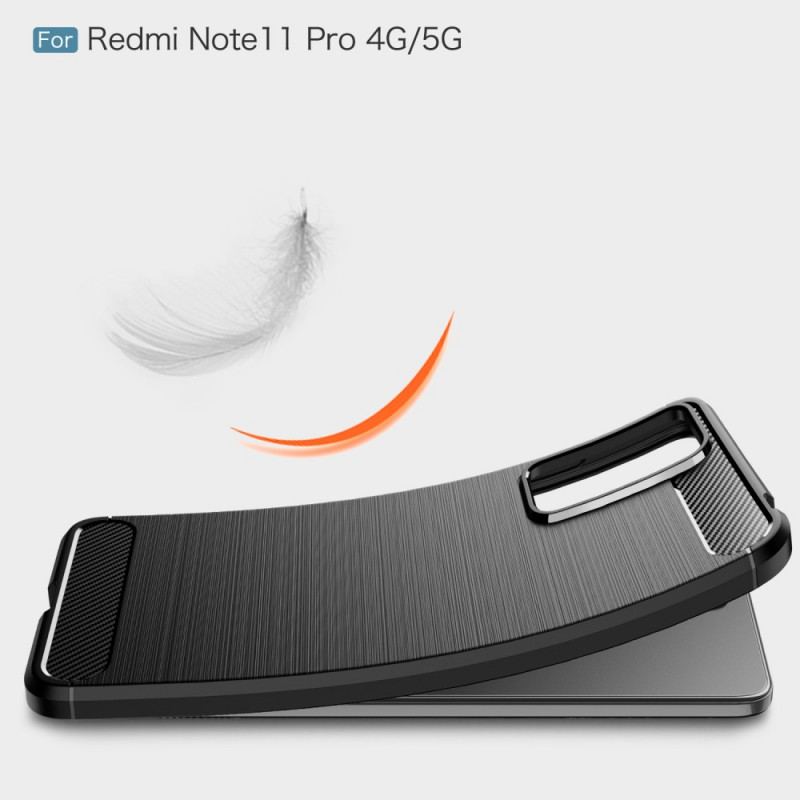 Capa Para Xiaomi Redmi Note 11 Pro / 11 Pro 5G Fibra De Carbono Escovada