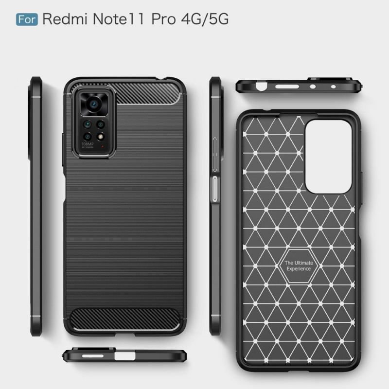 Capa Para Xiaomi Redmi Note 11 Pro / 11 Pro 5G Fibra De Carbono Escovada