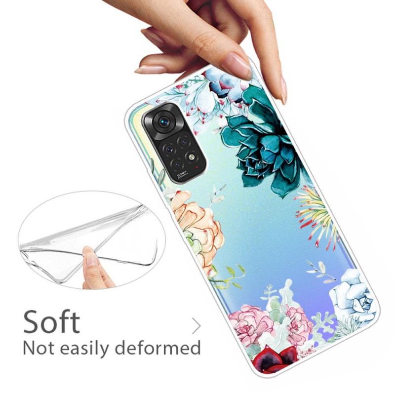 Capa Para Xiaomi Redmi Note 11 Pro / 11 Pro 5G Flores Em Aquarela