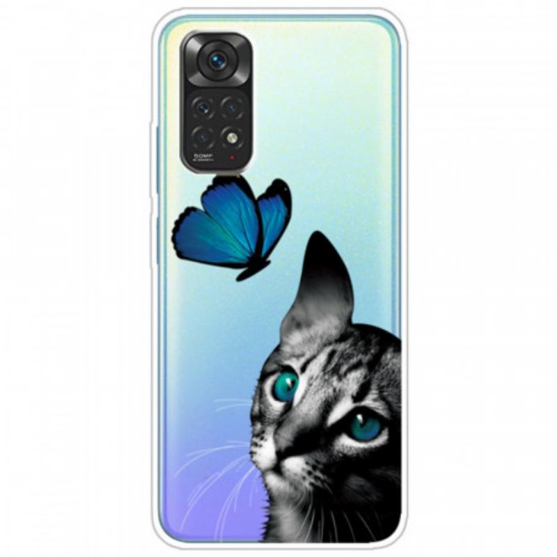 Capa Para Xiaomi Redmi Note 11 Pro / 11 Pro 5G Gato E Borboleta