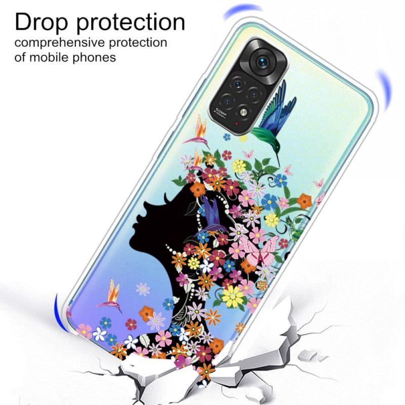 Capa Para Xiaomi Redmi Note 11 Pro / 11 Pro 5G Linda Cabeça De Flor