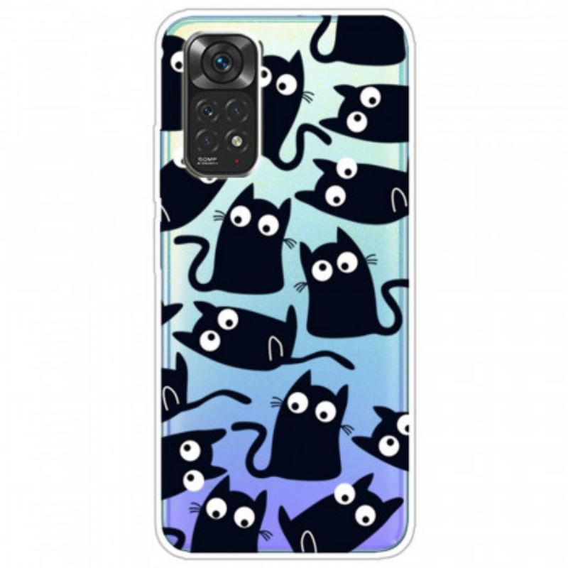 Capa Para Xiaomi Redmi Note 11 Pro / 11 Pro 5G Vários Gatos Pretos