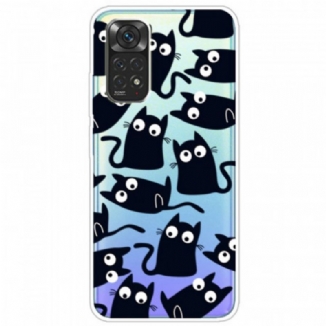 Capa Para Xiaomi Redmi Note 11 Pro / 11 Pro 5G Vários Gatos Pretos