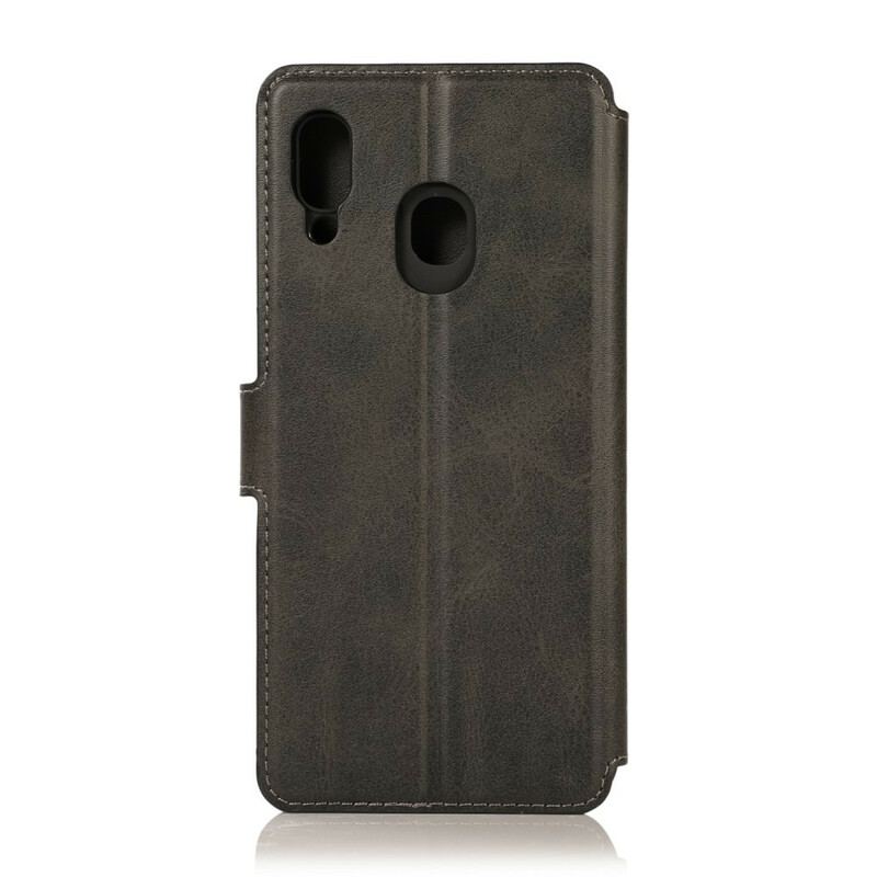 Capa De Couro Para Samsung Galaxy A30 Silicone E Couro Sintético