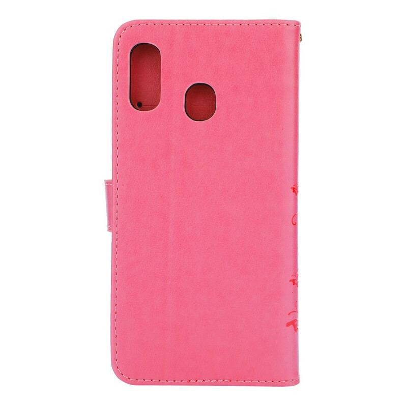 Capa Flip Para Samsung Galaxy A30 Borboletas E Flores