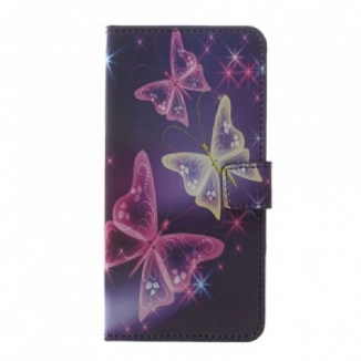 Capa Flip Para Samsung Galaxy A30 Borboletas E Flores