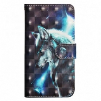 Capa Flip Para Samsung Galaxy A30 Lobo Majestoso