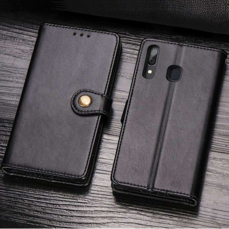 Capa Flip Para Samsung Galaxy A30 Negócios De Couro De Estilo