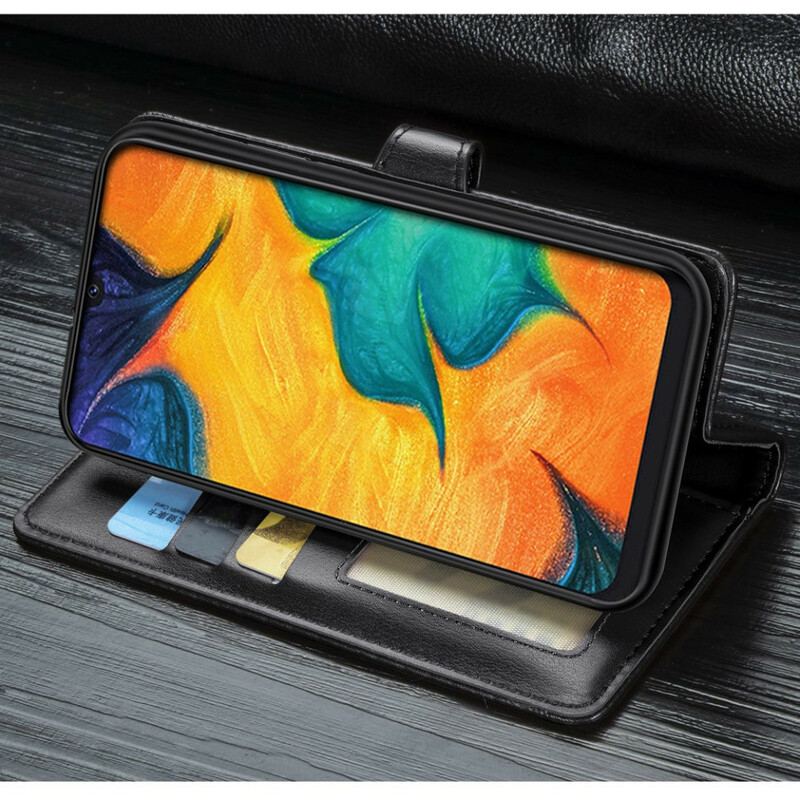 Capa Flip Para Samsung Galaxy A30 Negócios De Couro De Estilo