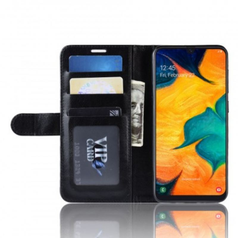 Capa Folio Para Samsung Galaxy A30 Couro Ultra Sintético