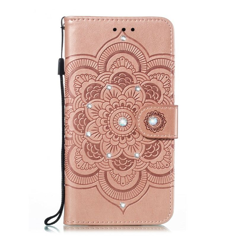 Capa Folio Para Samsung Galaxy A30 Mandala E Diamantes