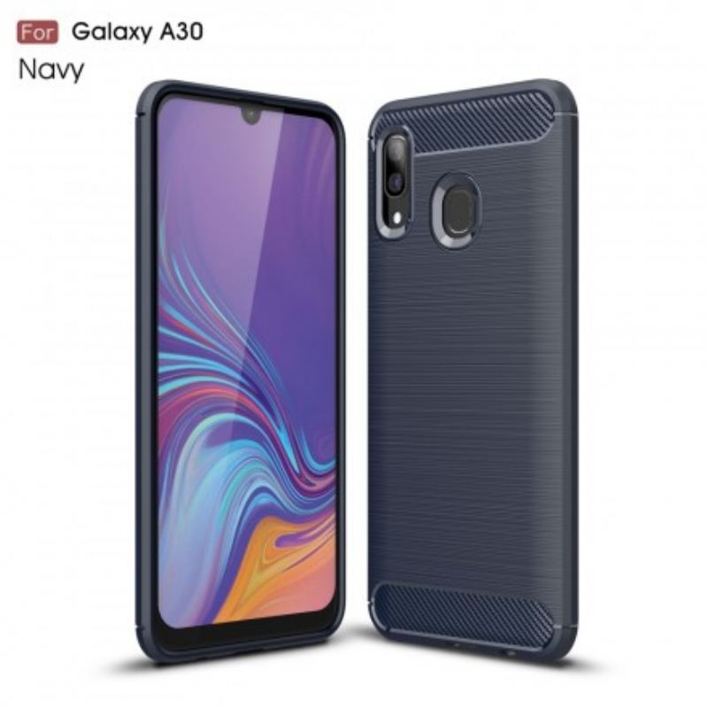 Capa Para Samsung Galaxy A30 Fibra De Carbono Escovada