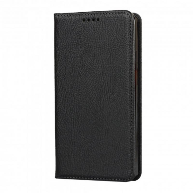 Capa De Celular Para iPhone 11 De Cordão Flip Correia De Couro Litchi Genuíno