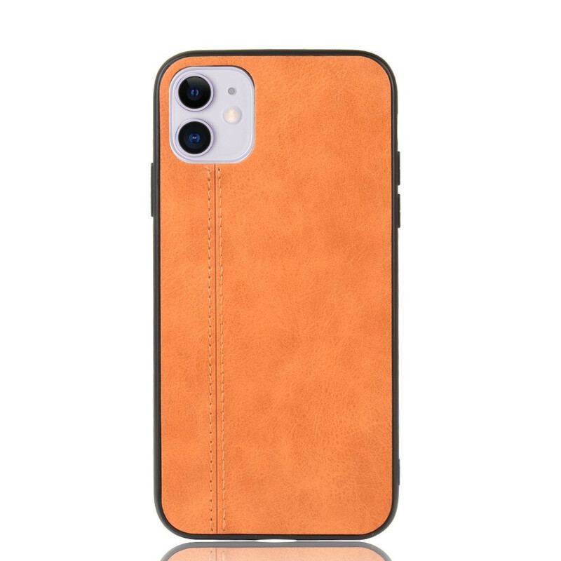 Capa De Celular Para iPhone 11 Costura De Couro Estilo