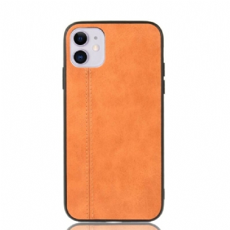 Capa De Celular Para iPhone 11 Costura De Couro Estilo