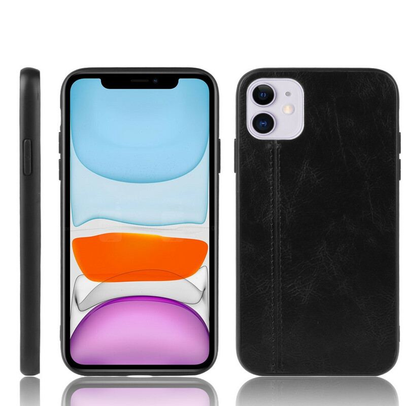 Capa De Celular Para iPhone 11 Costura De Couro Estilo