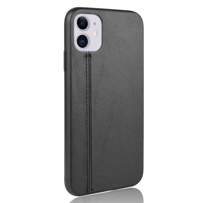 Capa De Celular Para iPhone 11 Costura De Couro Estilo