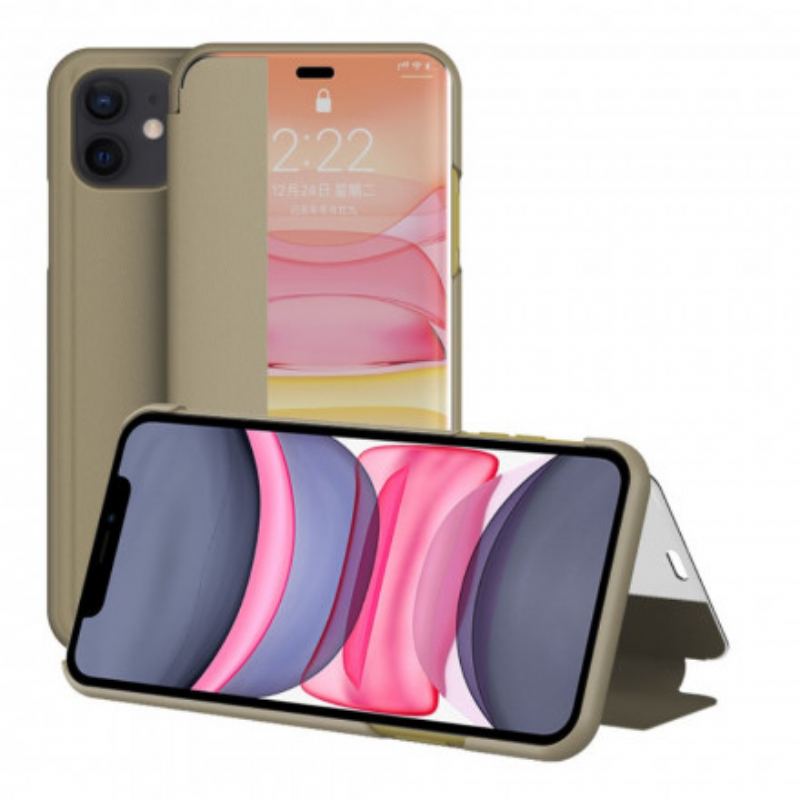 Capa De Celular Para iPhone 11 Couro Sintético Texturizado