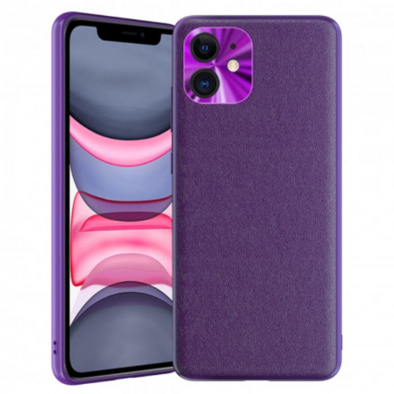 Capa De Celular Para iPhone 11 Estilo Cor De Couro