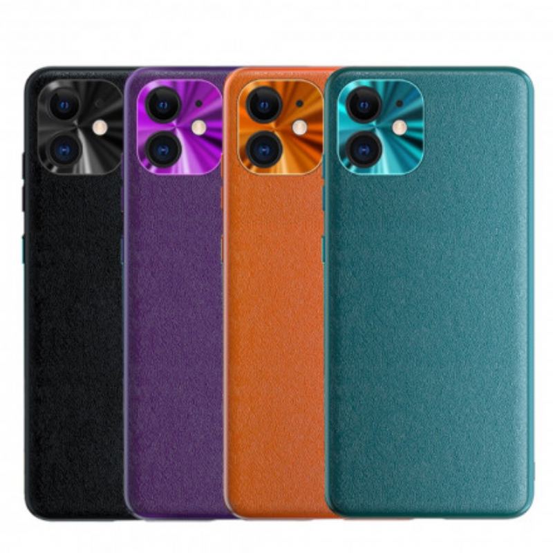 Capa De Celular Para iPhone 11 Estilo Cor De Couro