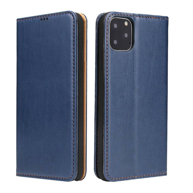 Capa De Celular Para iPhone 11 Flip Couro Falso Clássico