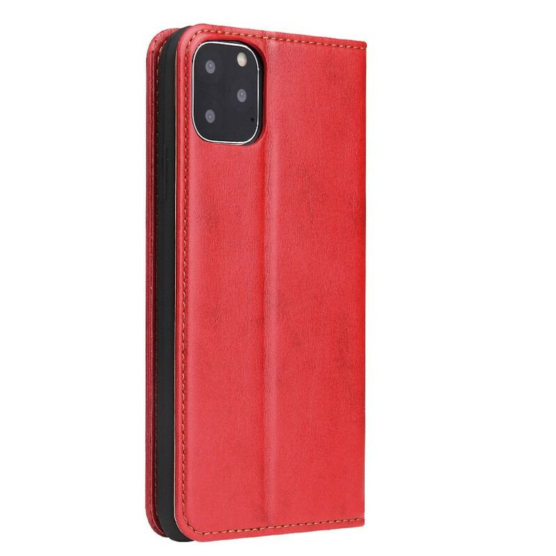 Capa De Celular Para iPhone 11 Flip Couro Falso Clássico