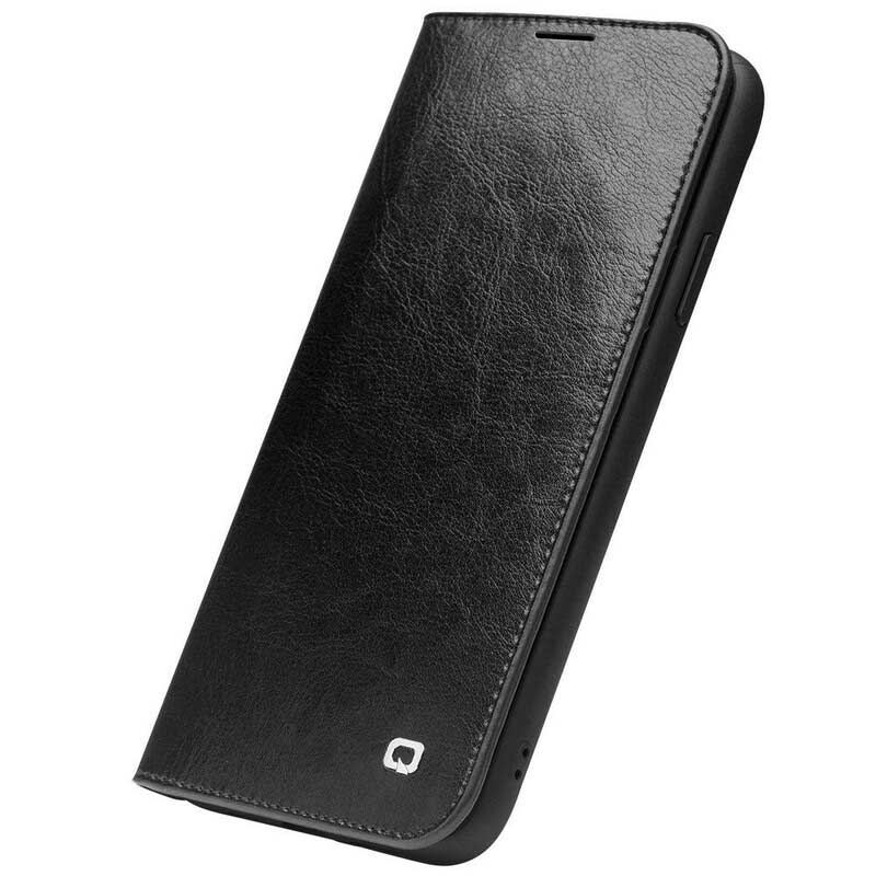 Capa De Celular Para iPhone 11 Flip Couro Genuíno Qialino