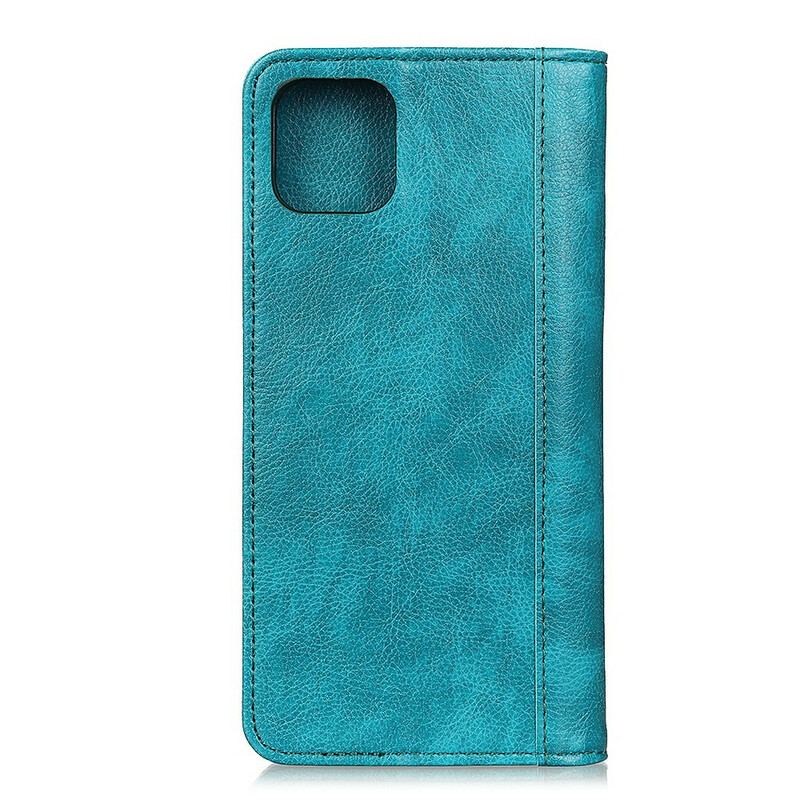 Capa De Celular Para iPhone 11 Flip Couro Rachado Versão Colorida