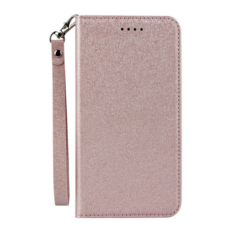 Capa De Celular Para iPhone 11 Flip Estilo De Couro Macio Com Alça