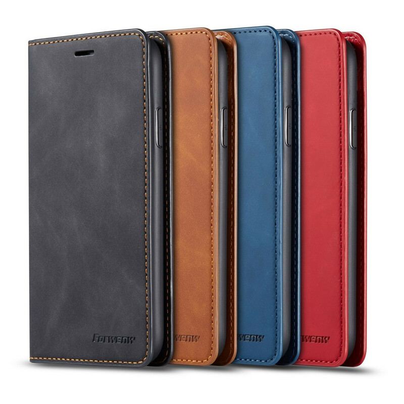 Capa De Celular Para iPhone 11 Flip Forwenw Efeito Couro