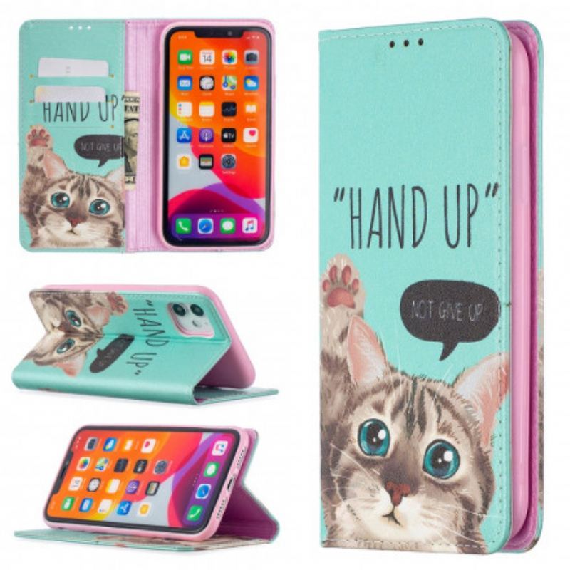 Capa De Celular Para iPhone 11 Flip Hand-up