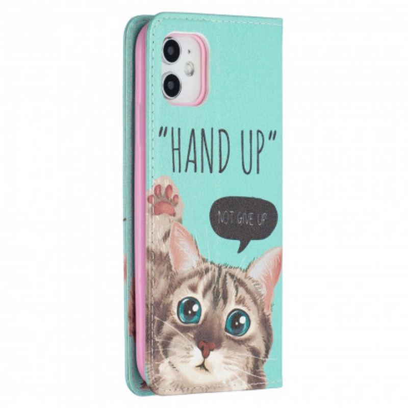 Capa De Celular Para iPhone 11 Flip Hand-up