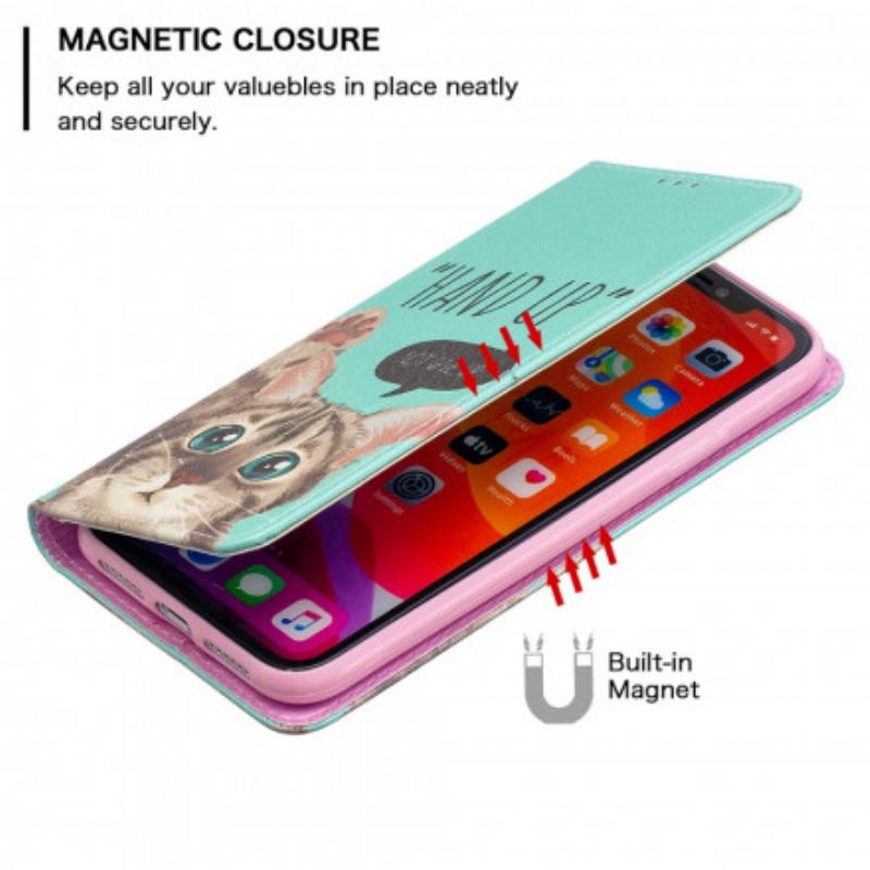 Capa De Celular Para iPhone 11 Flip Hand-up