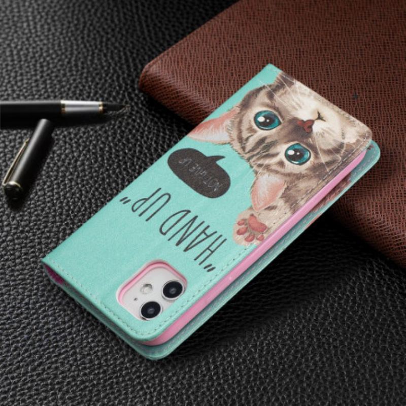 Capa De Celular Para iPhone 11 Flip Hand-up