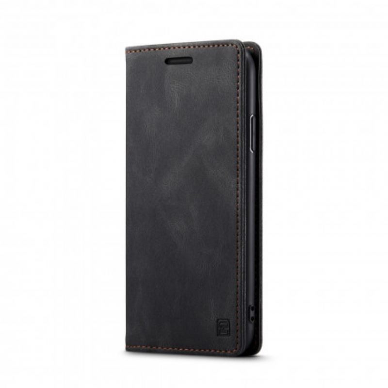 Capa De Celular Para iPhone 11 Flip Tecnologia Rfid Com Efeito De Couro